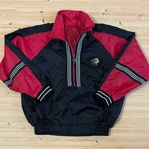 Vintage 90s Pro Player NHL Buffalo Sabres Goat Head Reversible 1/4 Zip Jacket